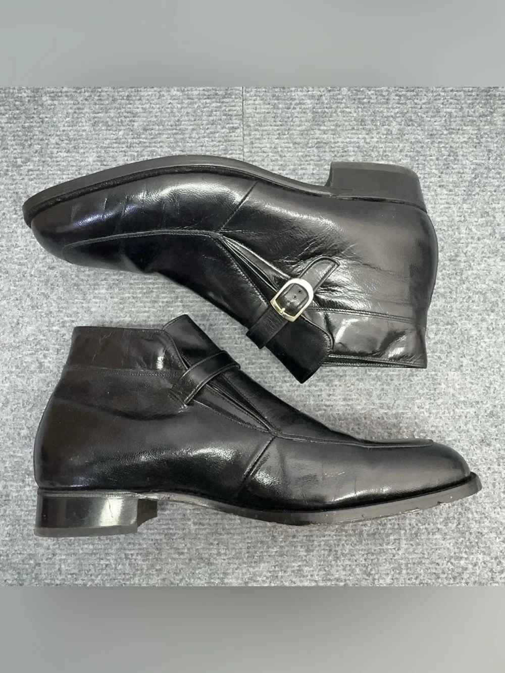 Florsheim Imperial Lindsey Black Leather Monk Strap Ankle Boots USA Men’s 10 3E